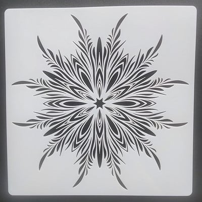 1 tk 15*15 cm mandala šabloon mööblile seintele maalimine kaunistus kihistamine plastik meisterdamine värvimine reljeef Väljalõigete album Stenci