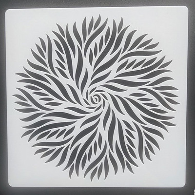 1 tk 15*15 cm mandala šabloon mööblile seintele maalimine kaunistus kihistamine plastik meisterdamine värvimine reljeef Väljalõigete album Stenci