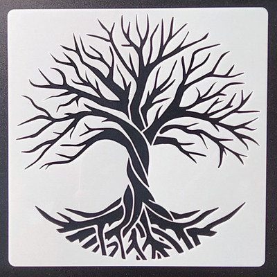 1 tk 15*15 cm mandala šabloon mööblile seintele maalimine kaunistus kihistamine plastik meisterdamine värvimine reljeef Väljalõigete album Stenci