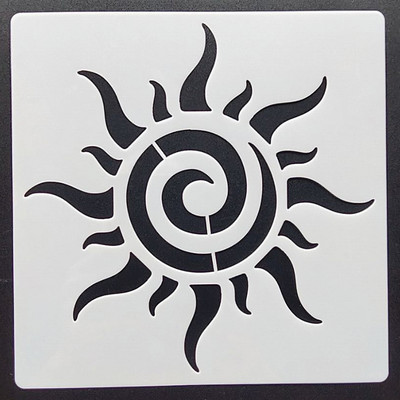 1 tk 15*15 cm mandala šabloon mööblile seintele maalimine kaunistus kihistamine plastik meisterdamine värvimine reljeef Väljalõigete album Stenci