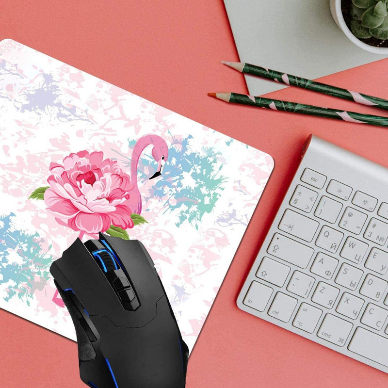 Подложка за мишка, подложки за компютърна мишка Colorful Flamingo Аксесоари за бюро Неплъзгаща се гумена основа, подложка за мишка за мишка за лаптоп