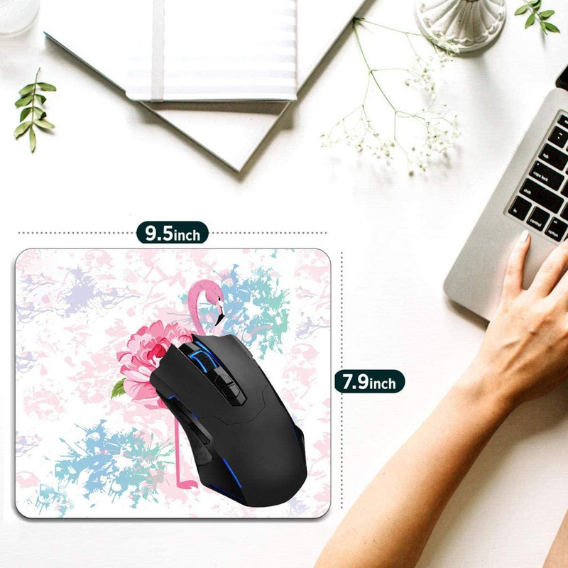 Подложка за мишка, подложки за компютърна мишка Colorful Flamingo Аксесоари за бюро Неплъзгаща се гумена основа, подложка за мишка за мишка за лаптоп