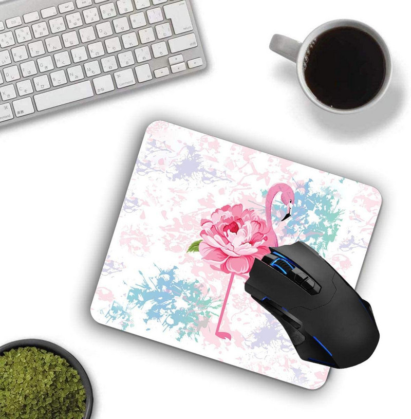 Подложка за мишка, подложки за компютърна мишка Colorful Flamingo Аксесоари за бюро Неплъзгаща се гумена основа, подложка за мишка за мишка за лаптоп
