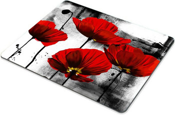 Πανέμορφο Vintage Poppy Flower Painting Art Design Mouse Pad 9,5X7,9 ίντσες 9,5x7,9 ίντσες