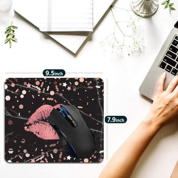 Mouse Pad, Μοντέρνο ροζ χρυσό μάρμαρο με αφρώδη μοτίβο Υπολογιστών Mouse Pads Αξεσουάρ γραφείου Αντιολισθητική βάση από καουτσούκ, mousepad