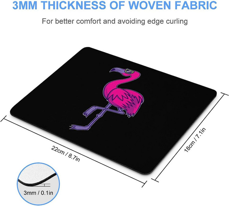Готина фламинго подложка за мишка Неплъзгаща се подложка за компютърна мишка Подложка за мишка с гумена основа за домашен офис лаптоп компютър 20 * 25 см