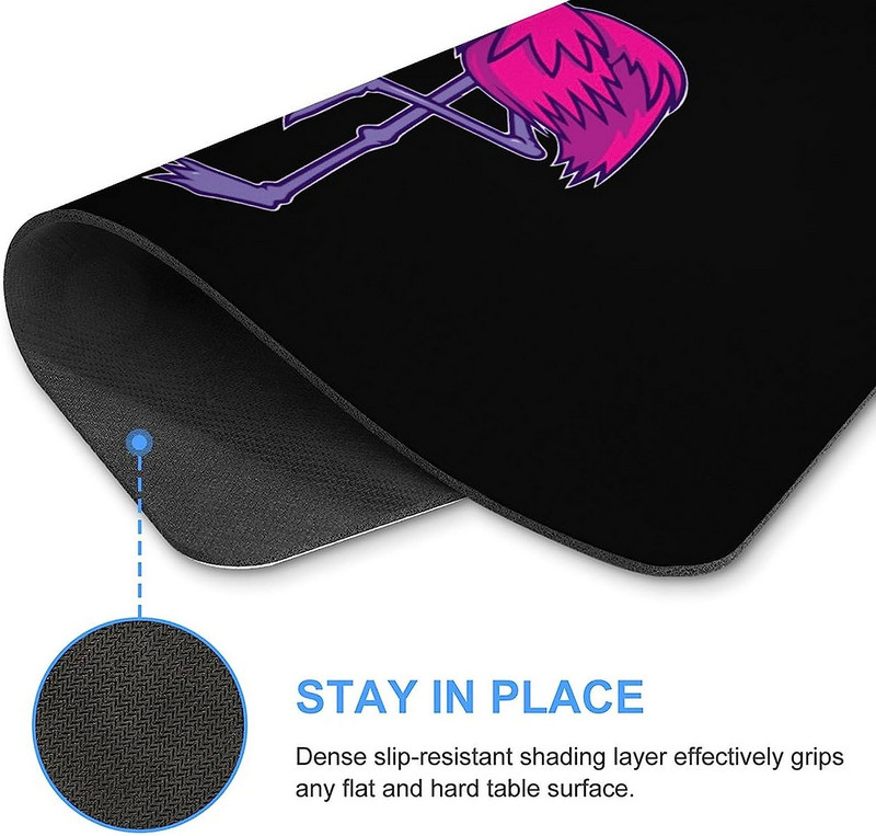 Готина фламинго подложка за мишка Неплъзгаща се подложка за компютърна мишка Подложка за мишка с гумена основа за домашен офис лаптоп компютър 20 * 25 см