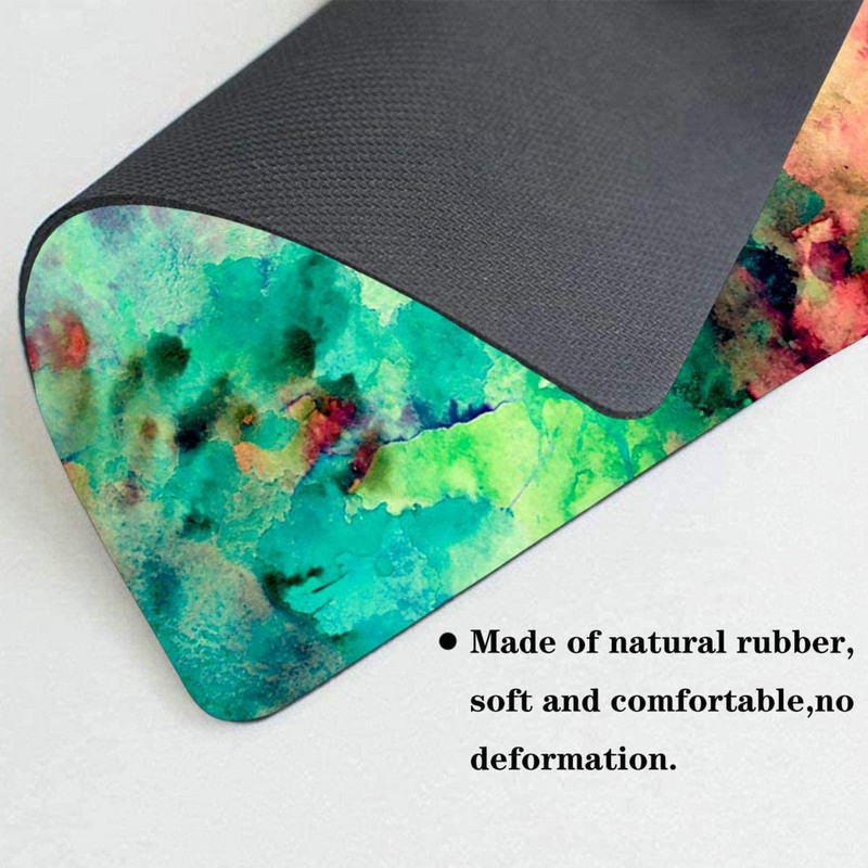 Podloga za miša, šarene akvarelne boje koje prskaju Podloge za računalni miš Stolni dodaci Neklizajuća gumena podloga, Podloga za miša za miš za prijenosno računalo