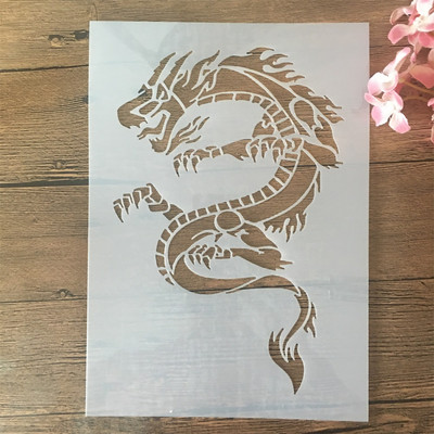 A4 29 cm Mandala Dragon Wheel Tassel DIY Šablone za slojeve Zidne slike Album za utiskivanje Ukrasni predložak