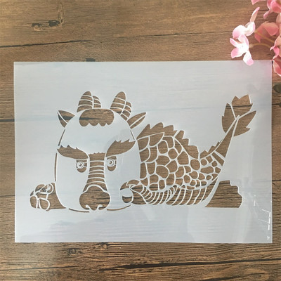 A4 29 cm Mandala Dragon Wheel Tassel DIY Šablone za slojeve Zidne slike Album za utiskivanje Ukrasni predložak