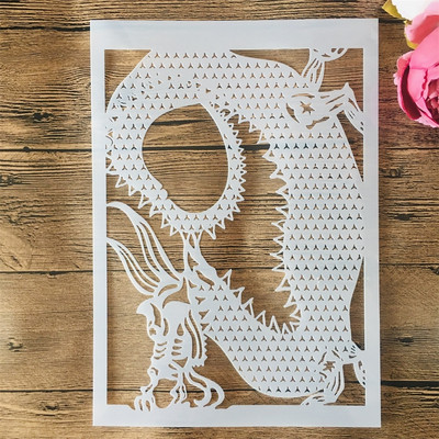 A4 29 cm Mandala Dragon Wheel Tassel DIY Šablone za slojeve Zidne slike Album za utiskivanje Ukrasni predložak