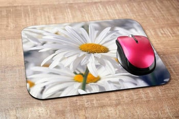 Mousepad Λευκό Pure Flower Mouse Pad Mouse Mat για γραφείο υπολογιστή Laptop Office 9,5 x 7,9 ιντσών Αντιολισθητικό καουτσούκ