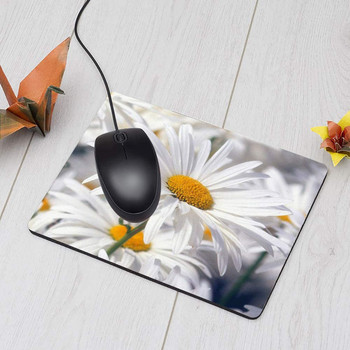 Mousepad Λευκό Pure Flower Mouse Pad Mouse Mat για γραφείο υπολογιστή Laptop Office 9,5 x 7,9 ιντσών Αντιολισθητικό καουτσούκ