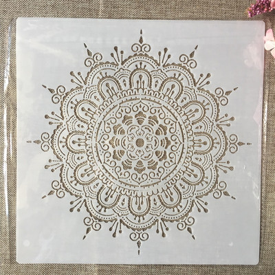 30*30 см голяма мандала многослойни цвете Направи си сам наслояване шаблони рисуване лексикон оцветяване релефен албум декоративен шаблон