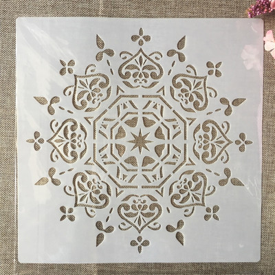 30*30 см голяма мандала многослойни цвете Направи си сам наслояване шаблони рисуване лексикон оцветяване релефен албум декоративен шаблон