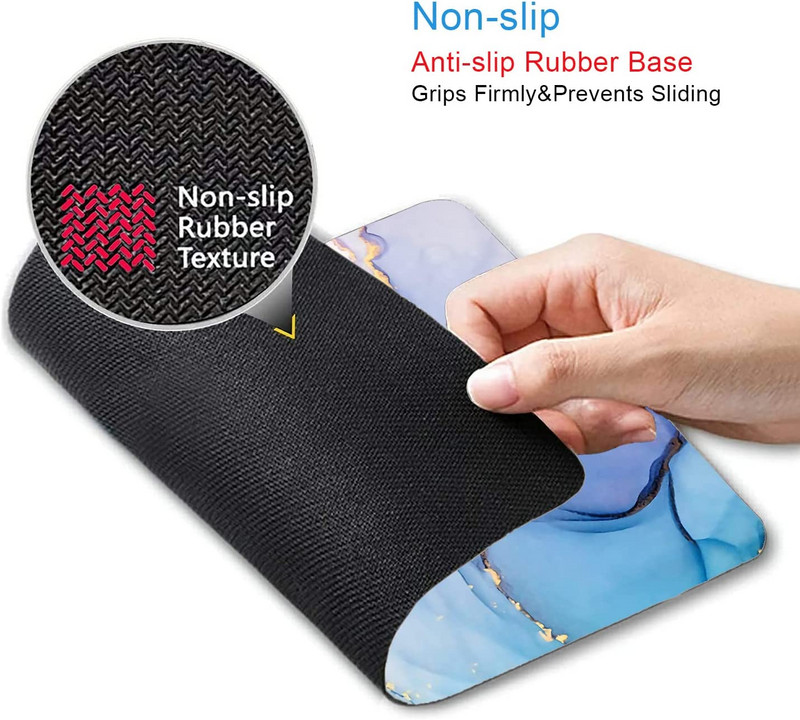 Κυανό μπλε μάρμαρο Mousepad Επιτραπέζιο ποντίκι Υπολογιστών Γυναικεία Αδιάβροχη αντιολισθητική βάση από καουτσούκ για φορητό υπολογιστή γραφείου στο σπίτι