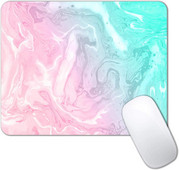 Розова и зелена мраморна подложка за мишка Красива подложка за мишка с мраморно мастило за жени Неплъзгаща се гумена основа Подложка за мишка за лаптоп