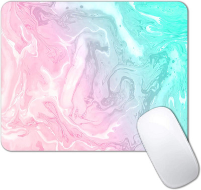 Розова и зелена мраморна подложка за мишка Красива подложка за мишка с мраморно мастило за жени Неплъзгаща се гумена основа Подложка за мишка за лаптоп