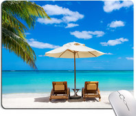 Mouse Pad Beach Mouse Pad Τετράγωνο αδιάβροχο Mouse Pad Αντιολισθητική βάση από καουτσούκ για φορητούς υπολογιστές γραφείου 9,5"x7,9"x0,12" ίντσες