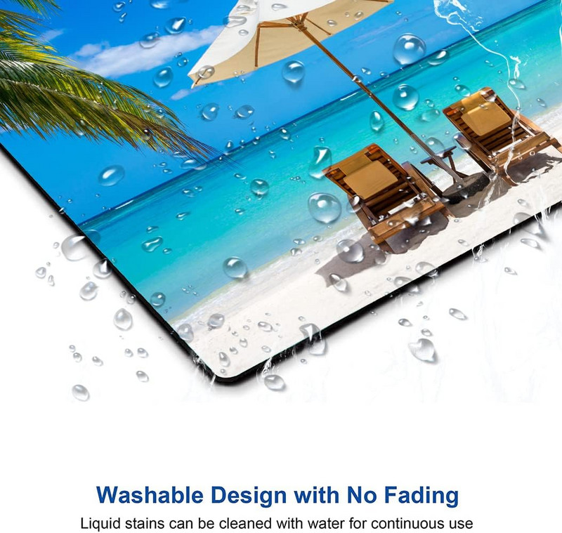 Mouse Pad Beach Mouse Pad Τετράγωνο αδιάβροχο Mouse Pad Αντιολισθητική βάση από καουτσούκ για φορητούς υπολογιστές γραφείου 9,5"x7,9"x0,12" ίντσες