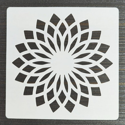 20*20cm Geometric Mandala DIY Layering Stencils Ζωγραφική τοίχων Έπιπλα Λεύκωμα χρωματισμού Ανάγλυφο διακοσμητικό πρότυπο άλμπουμ