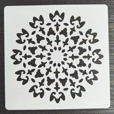 20*20cm Geometric Mandala DIY Layering Stencils Ζωγραφική τοίχων Έπιπλα Λεύκωμα χρωματισμού Ανάγλυφο διακοσμητικό πρότυπο άλμπουμ