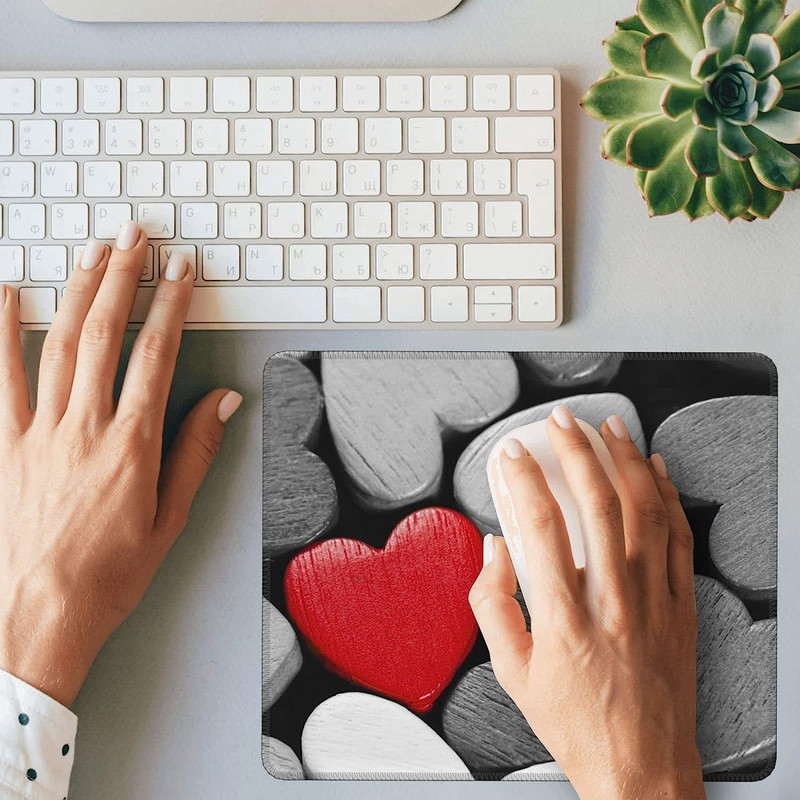 Χαριτωμένο Mouse Pad για γραφείο με αντιολισθητική λαστιχένια βάση Love Gaming Mousepad Αδιάβροχο μικρό ποντίκι υπολογιστή για εργασία γραφείου
