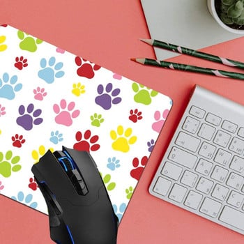 Mouse Pad, Πολύχρωμα Paws Dog Υπολογιστές Mouse Pads Αξεσουάρ γραφείου Αντιολισθητική βάση από καουτσούκ, Mousepad για ποντίκι φορητού υπολογιστή