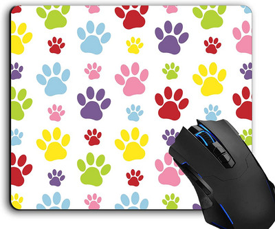 Peļu paliktnis, krāsainas ķepas Suņu dators Peļu paliktņi Galda piederumi Neslīdoša gumijas pamatne, Peles paliktnis klēpjdatora pelei