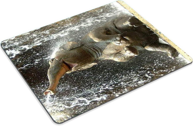 Голяма подложка за мишка Elephant Happy Mouse Pad Страхотна идея за подарък 9,5 X 7,9 инча Водоустойчива гума за лаптоп Компютърни игри Начало