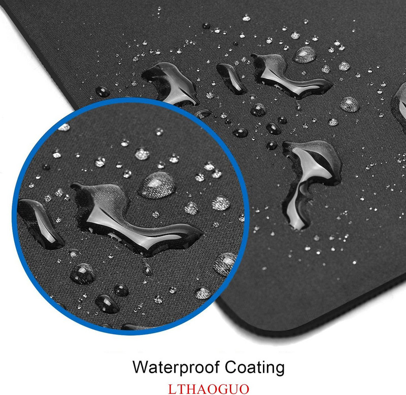 Слънчогледи с черна подложка за мишка с водоустойчива неплъзгаща се гумена основа за работен компютър, лаптоп, офис 9,5" X 7,9" инча