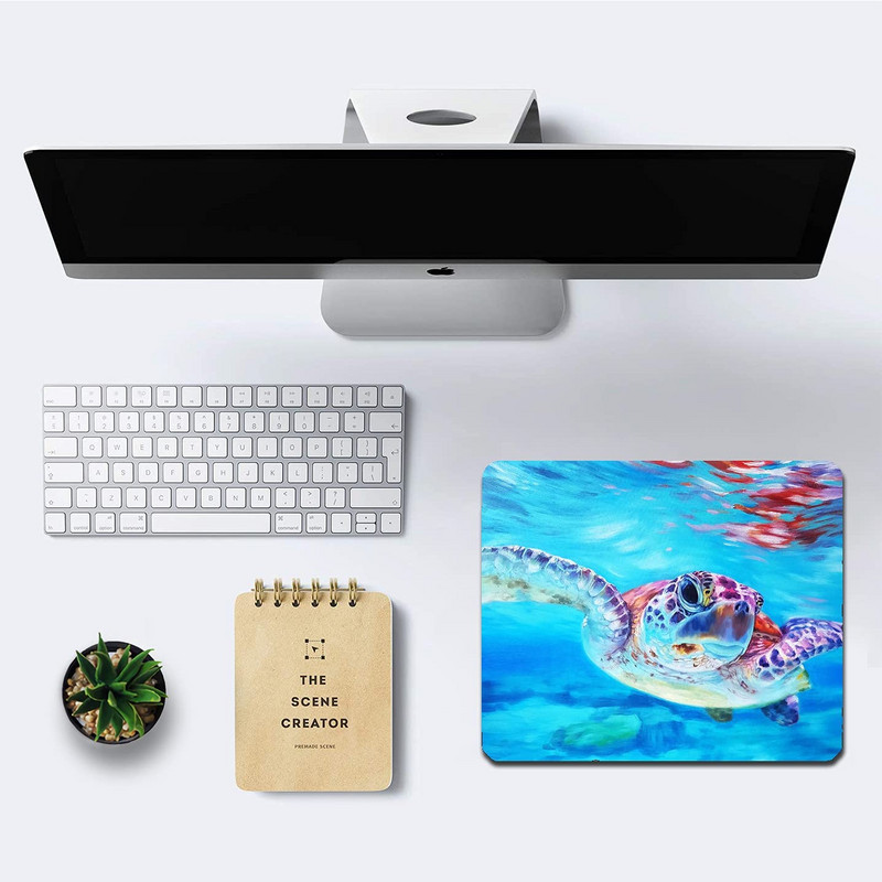 Seaturtle hiirepadi Seaturtle hiirepadi ristkülikukujulised veekindlad libisemiskindlad hiirematid sülearvuti jaoks kontoritööks 9,5x7,9 tolli