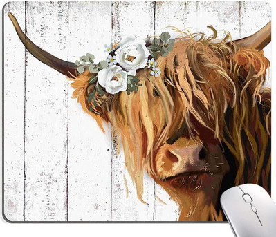 Подложка за мишка крава, подложка за мишка сладка крава, квадратна подложка за мишка Водоустойчива подложка за мишка Неплъзгаща се гумена основа Подложки за мишка крава