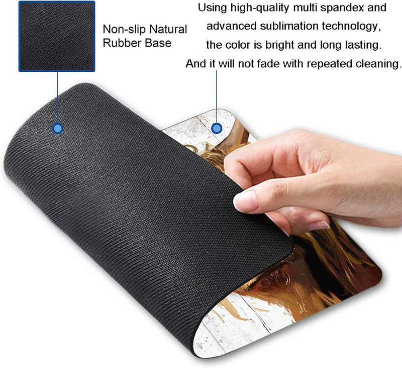 Подложка за мишка крава, подложка за мишка сладка крава, квадратна подложка за мишка Водоустойчива подложка за мишка Неплъзгаща се гумена основа Подложки за мишка крава