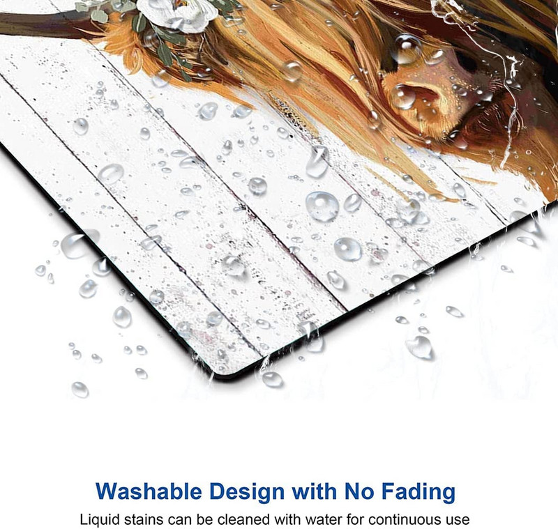 Подложка за мишка крава, подложка за мишка сладка крава, квадратна подложка за мишка Водоустойчива подложка за мишка Неплъзгаща се гумена основа Подложки за мишка крава