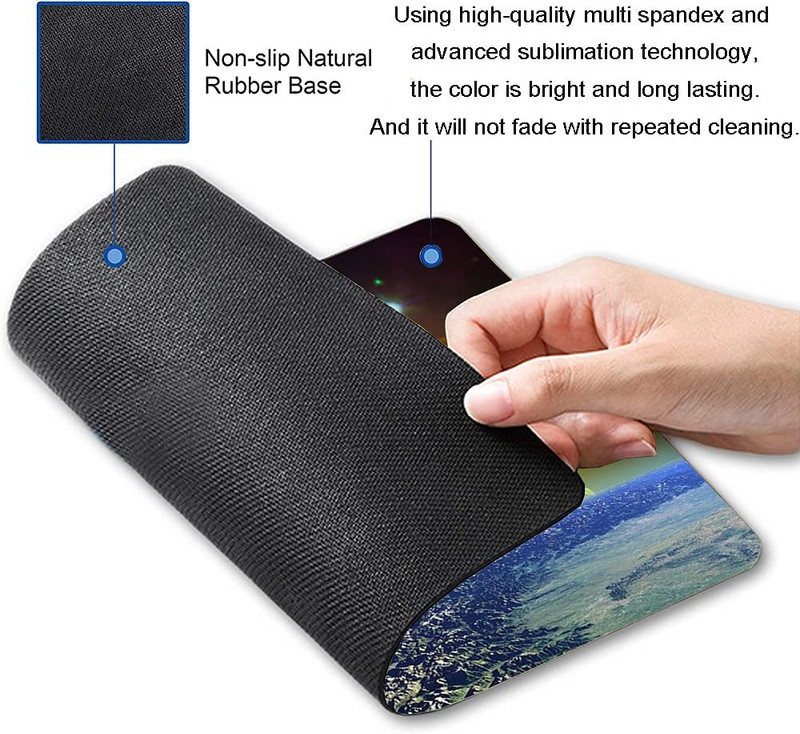 Подложка за мишка със слънчоглед и пчела Водоустойчива подложка за мишка Правоъгълна неплъзгаща се гумена гладка подложка за мишка за лаптоп