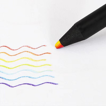 4 τμχ παστέλ 7 χρωμάτων Ομόκεντρη κλίση ουράνιο τόξο μολύβι κραγιόνια χρωματιστό σετ μολυβιών φθηνά χαρτικά kawaii Art Painting Σχέδιο