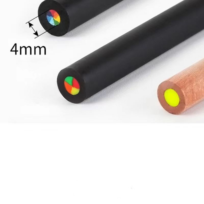 4 бр. пастелни 7 цвята, концентричен градиент, дъга, молив, цветни моливи, комплект цветни моливи, евтини кавайни канцеларски материали, художествена живопис, рисунка