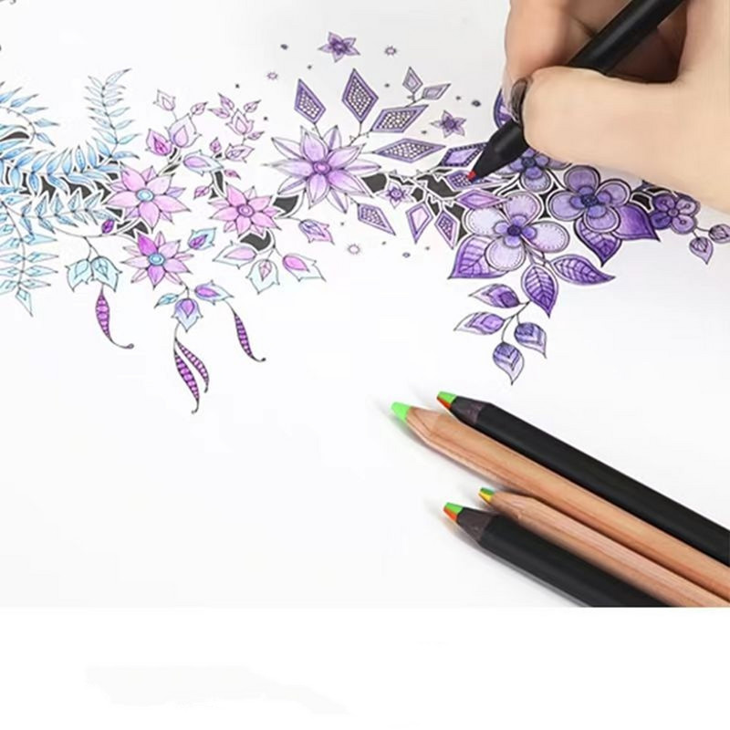 4 бр. пастелни 7 цвята, концентричен градиент, дъга, молив, цветни моливи, комплект цветни моливи, евтини кавайни канцеларски материали, художествена живопис, рисунка