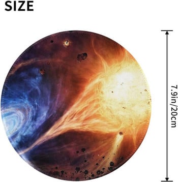 Galaxy Space Stars Sun Universe Στρογγυλό μαξιλαράκι ποντικιού Αντιολισθητικό ελαστικό mousepad gaming mouse χαλάκι για επιτραπέζιο υπολογιστή Laptop Work Office