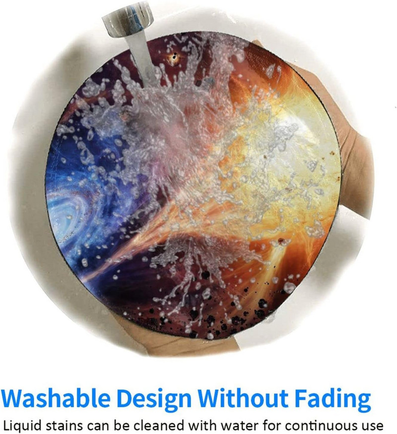 Galaxy Space Stars Sun Universe Okrugla podloga za miša Neklizajuća gumena podloga za miša Gaming Podloga za miša za računalni stol Prijenosno računalo Uredski rad