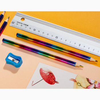 12 τμχ Rainbow Pencils Drawing Crayons Kawaii Παιδικό σετ μολυβιών ζωγραφικής Graffiti Crayons Σχολική γραφική ύλη