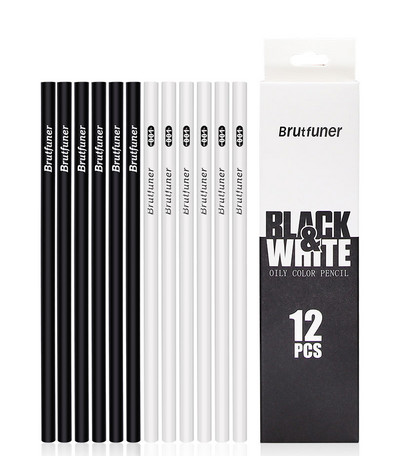 Brutfuner 12/24/48 de culori Ulei, lemn, metal, creioane colorate, schiță în creion acuarelă, set de creioane pentru pictură, articole de artă