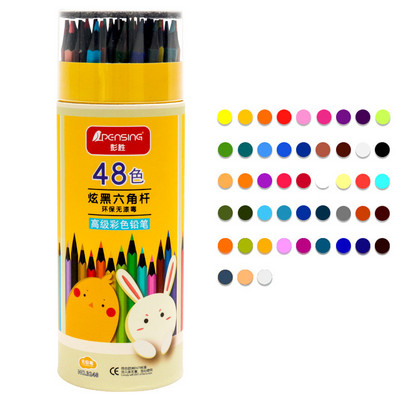 24/36/48 цвята Химикалки с въглен HB за деца и ученици Консумативи за рисуване Скица за начинаещи Цветни моливи