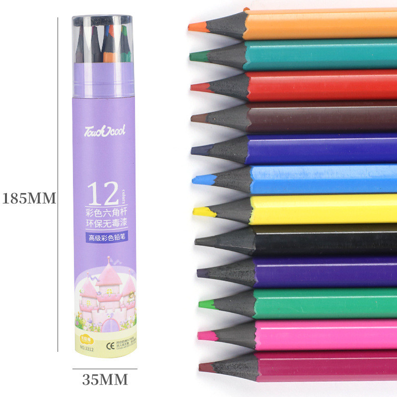 24/36/48 цвята Химикалки с въглен HB за деца и ученици Консумативи за рисуване Скица за начинаещи Цветни моливи