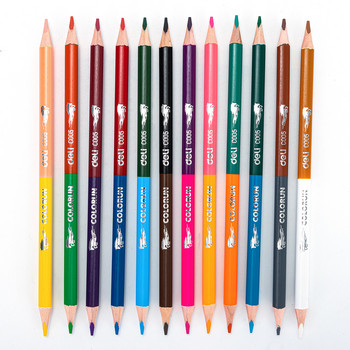 Deli Dual Colored Pencil 6/12 Colors Art Marker Fine Liner Brush Drawing Painting Painting Sketch Painting painting Schools