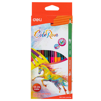 Deli Двуцветен молив 6/12 цвята Art Marker Fine Liner Brush Рисуване Консумативи за рисуване Скица за рисуване Ученически пособия