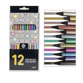 12-bojna metalna olovka u boji, crna drvena ručna račun Diy Color Lead Crtež Umjetnost Profesionalna olovka Spomenar za odrasle studente