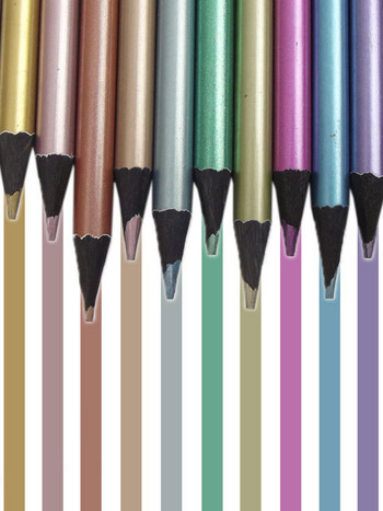 Μεταλλικό στυλό 12 χρωμάτων Μαύρο ξύλο Λογαριασμός χειρός Diy Color Lead Drawing Art Επαγγελματικό μολύβι Ζωγραφική λεύκωμα μαθητών για ενήλικες
