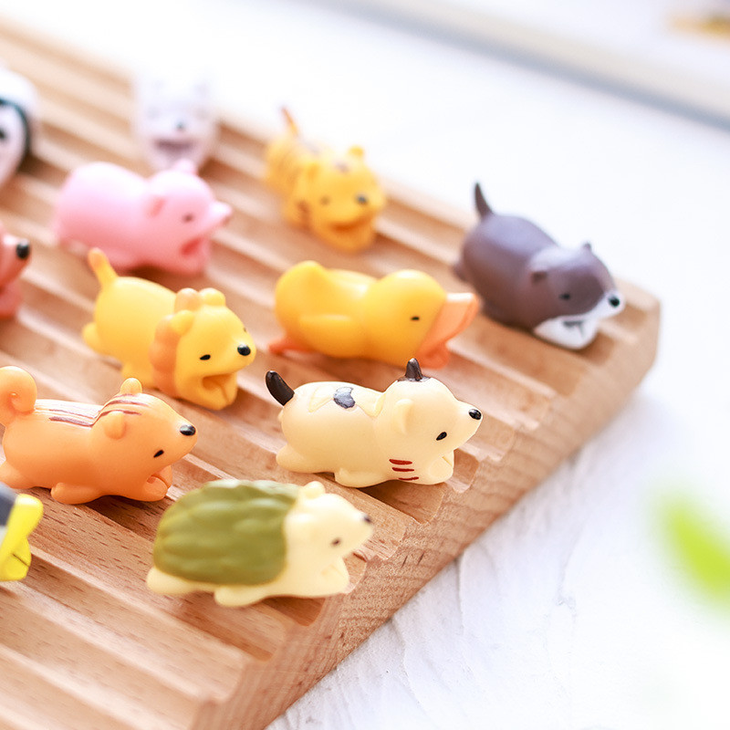 1 бр. Прекрасни животински кабелни органайзери Карикатура Wire Saver Cover USB линия Кабел за слушалки Протектор за зарядно Офис аксесоари Подаръци